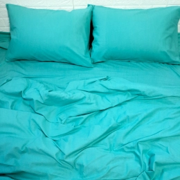 Однотонна постільна білизна Turquoise