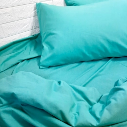 Однотонна постільна білизна Turquoise